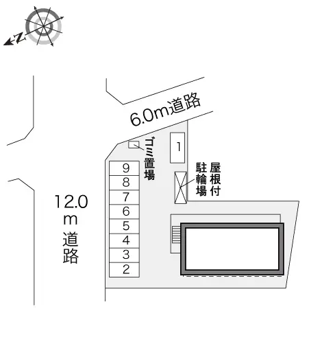 ★手数料０円★豊橋市牛川通１丁目　月極駐車場（LP）